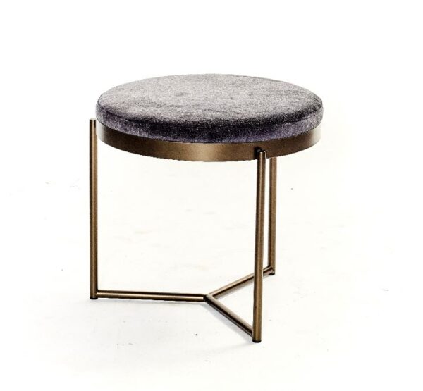 Lucca Round Pouf in New Bronze Colijn Interieur Duran.JPG